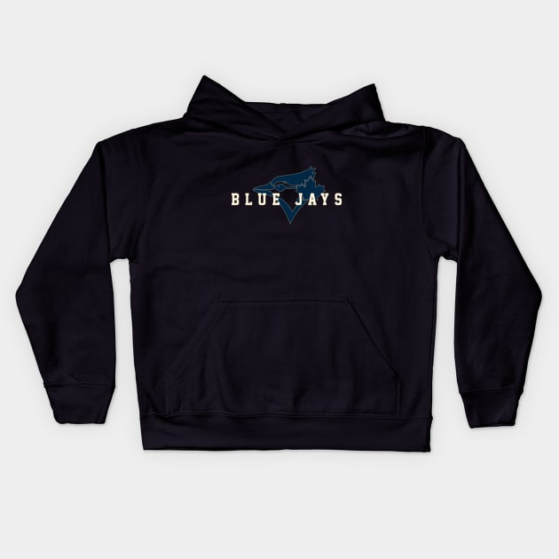 Toronto Blue Jays 4 by Buck Tee Originals Kids Hoodie by Buck Tee